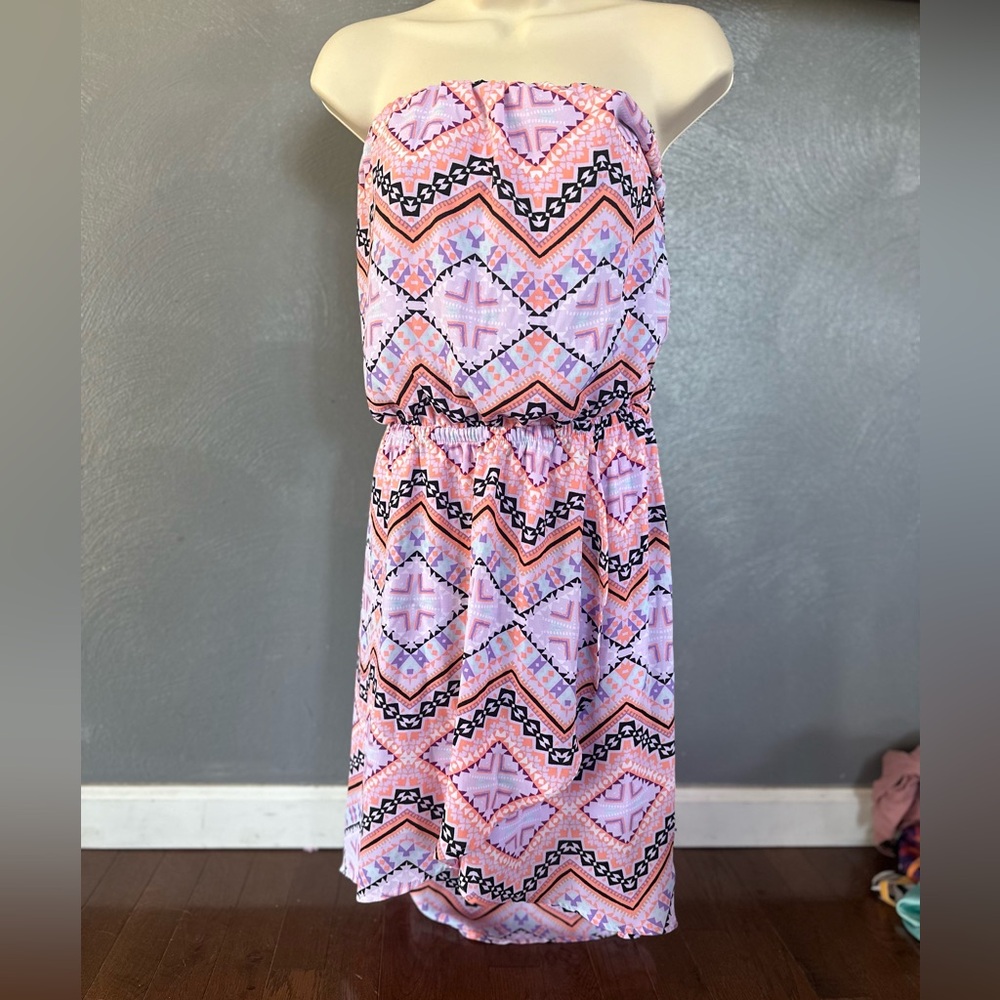 Express strapless high/low dress